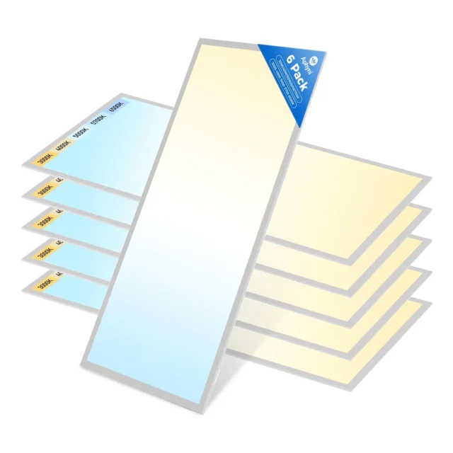 2×4 LED Flat Panel Light 6PACK, 7700 Lumens, 0-10V Dimmable, 30-70W