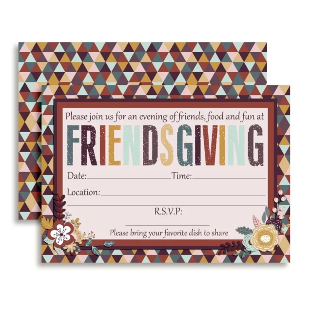 Amanda Creation Friendsgiving Invitations, 5×7