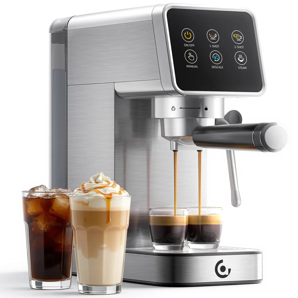 AMZCHEF espresso machine in Platinum