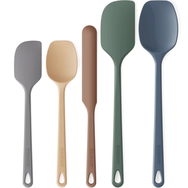 Astercook 5-Piece Silicone Spatula Set, Morandi Earth Colors