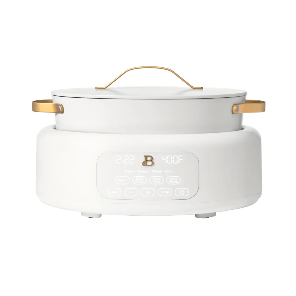 Beautiful 10 in 1 6 Qt Electric Multi-Cooker, White Icing