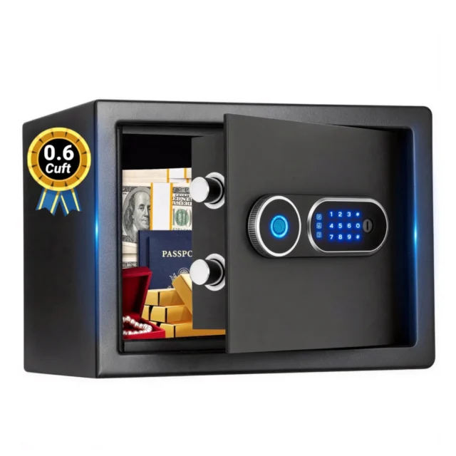 Blacksmith 0.6 Cuft Biometric Safe Lock Box, Black