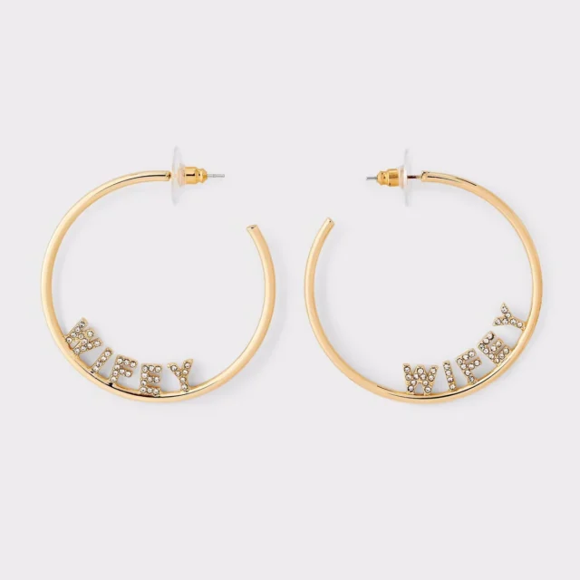 Bridal “Wifey” Hoop Earrings – Gold