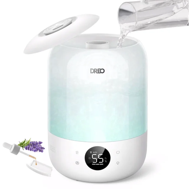 DREO Cool Mist Humidifier 3.7L Top-Fill, White