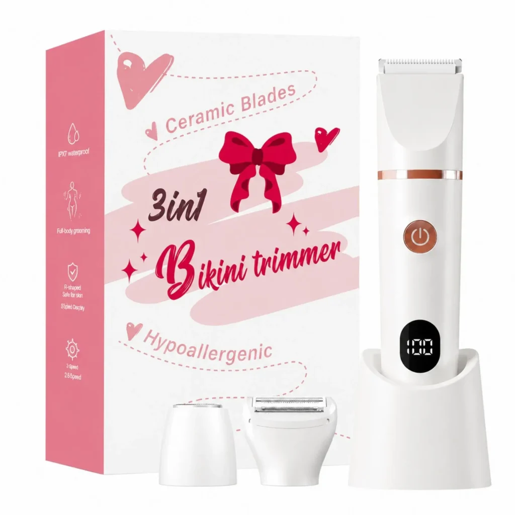 MAXGROOM 3-in-1 Women's Bikini Trimmer in white