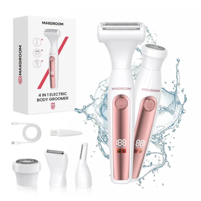 MAXGROOM 4-in-1 Bikini Trimmer Electric Razors for Women
