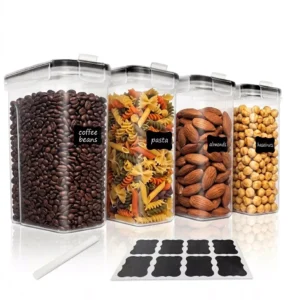 NULAS clear airtight food storage containers