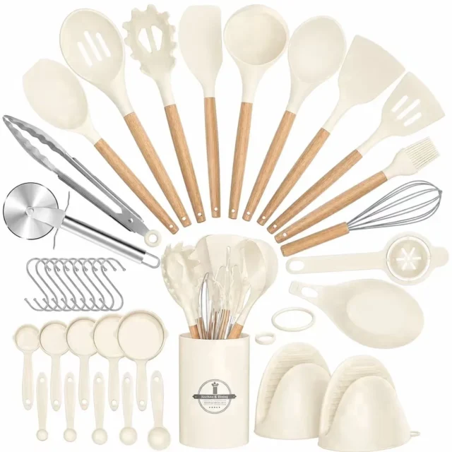NULAS Kitchen Utensils Set — White