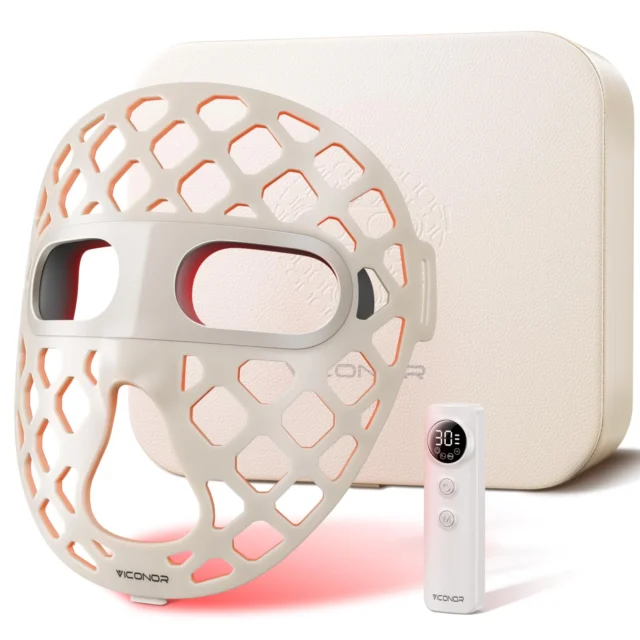 Red Light Therapy Mask for Face with 54 LEDs, Rechargeable