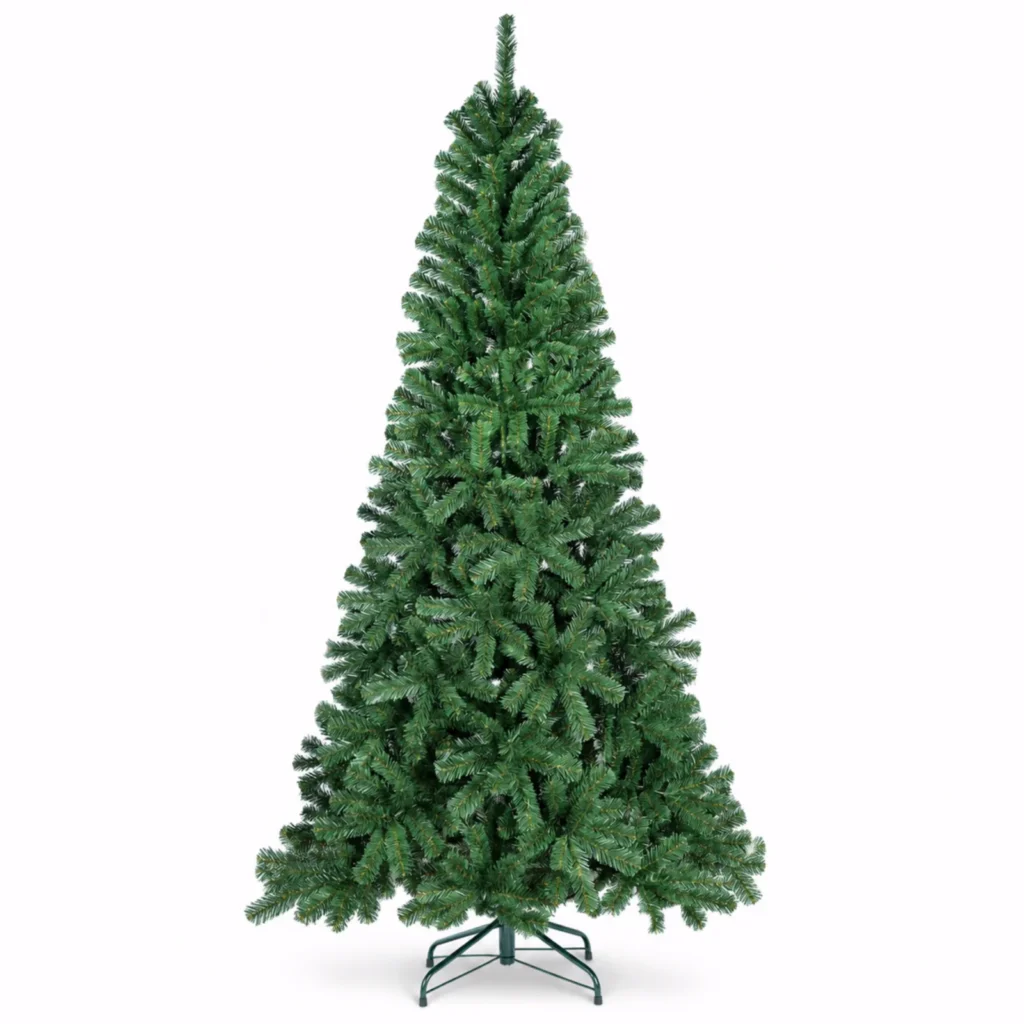 Rossetta 6 ft unlit artificial Christmas tree with green PVC branch tips and a metal stand
