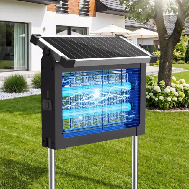 Rossetta Solar Bug Zapper Outdoor, 1 Acre 4500V Waterproof