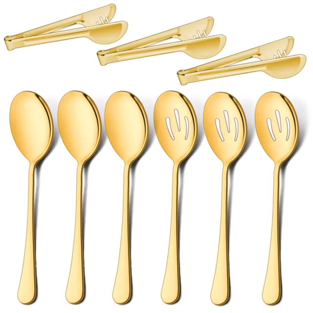 Vesteel 9-Piece Gold Stainless Steel Serving Set