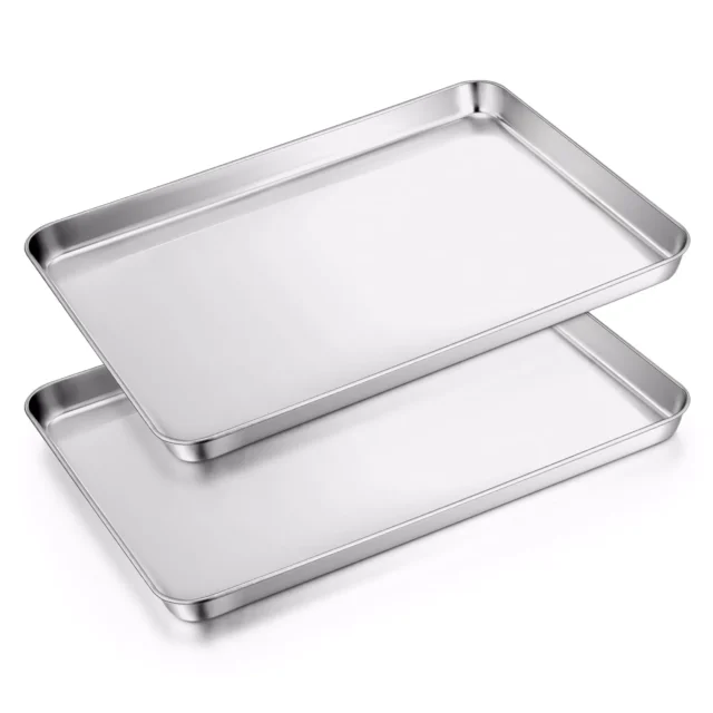 VeSteel Cookie Sheet Set of 2, 16 x 12 x 1 inches