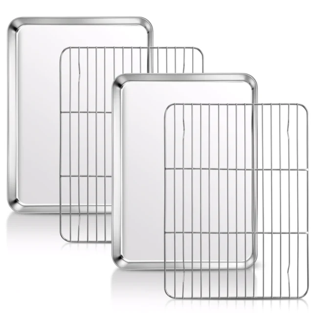 Vesteel Quarter Sheets with Racks Set (2 Pans & 2 Racks)