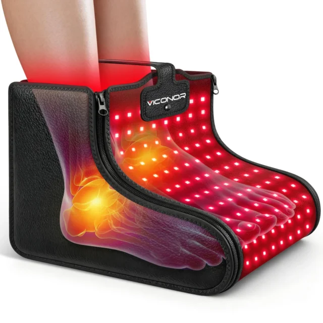 Viconor Red Light Therapy Shoe Wraps for Feet and Ankle Relief