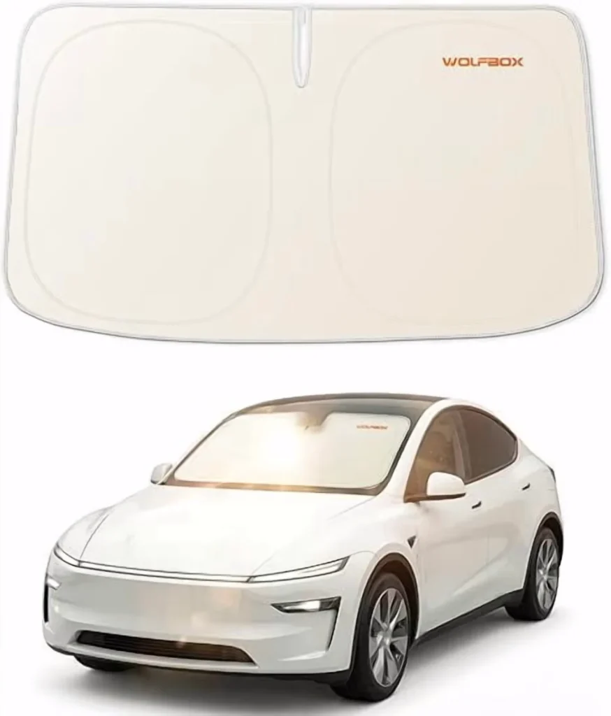 WOLFBOX windshield sun shade for Tesla Model Y and Model 3