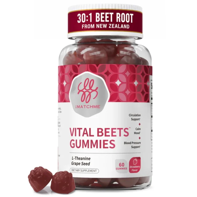 Vital Beets 30:1 Beet Root Gummies, 60 Count
